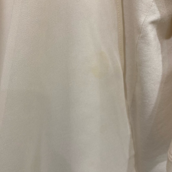 H by Halston jersey knit chiffon overlay cream top size XL - Picture 4 of 9